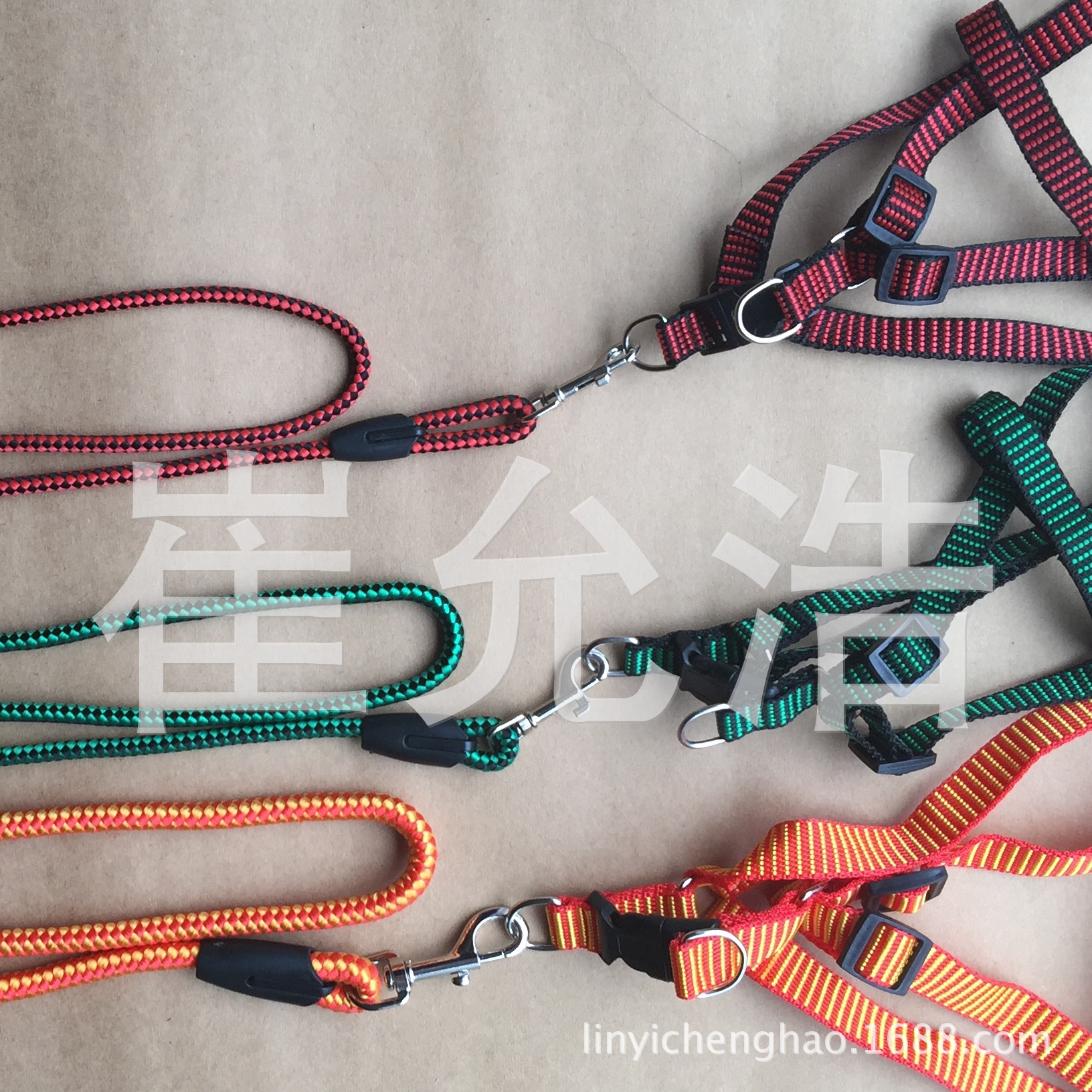 Manufacturer Wholesale Dog Leash Jacquard Checkered Garden Rope Pet Harness Dog Leash Collar