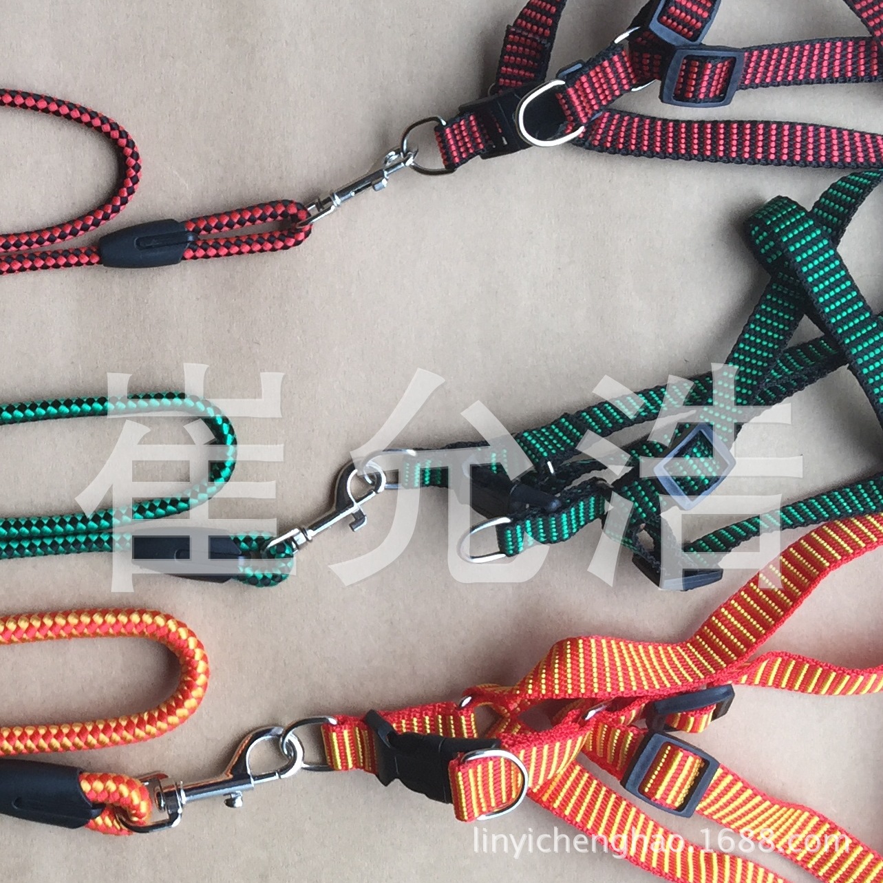 Manufacturer Wholesale Dog Leash Jacquard Checkered Garden Rope Pet Harness Dog Leash Collar