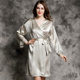 2026 New Silk Pajamas Women's Spring and Summer Simple Pajamas Long Sleeves 100% Silk Home Clothes Bathrobe Robe