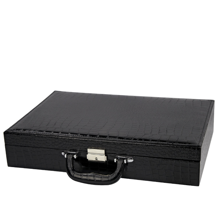 36 Portable Watch Case Crocodile Pattern PU Leather Watch Display Box Storage Box Stall Props