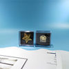 Tiandi cover box badge plastic box 30*30 * 22mm PS material transparent box bookmark box square packing box