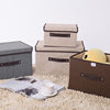 Imitation Linen Storage Box, Non-Woven Storage Box, Two-Piece Set, Clothing Storage Box, Makeup Storage Box
