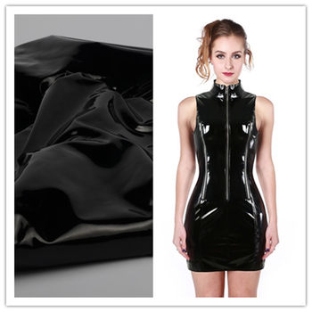 Four-sided mirror PU leather color mirror fun conjoined leather fabric laser patent leather stage tight fashion leather