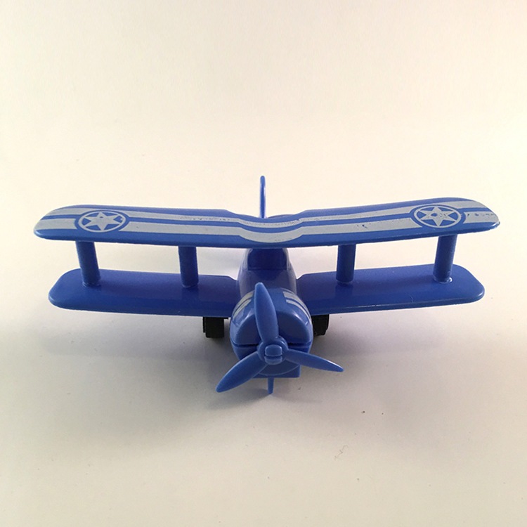 儿童玩具 礼品玩具飞机模型 回力卡通双层小飞机学校周边热卖摆件