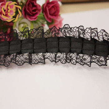 Spot 4cm ribbon lace discount lace DIY doll clothing accessories decorative pleated midline lace