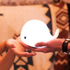 USB rechargeable silicone lamp cartoon colorful little whale Pat Light dolphin color changing colorful atmosphere night light