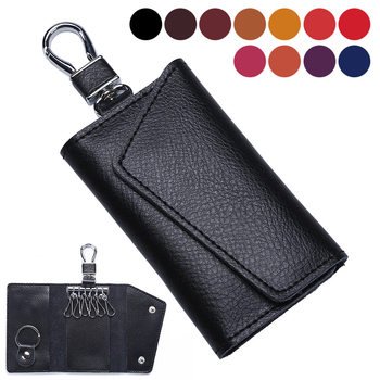 Genuine Cowhide Car Key Bag Manufacturer Wholesale Men's and Women's Keychain Large Capacity Casual Bag Ysb-01S