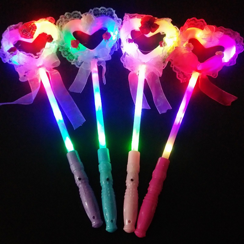 发光棒棒糖魔法棒 爱心闪光仙女棒儿童玩具批发夜市地摊货源热卖