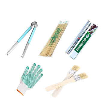 Factory wholesale barbecue tools suit outdoor barbecue supplies carbon oven accessories 5-piece set