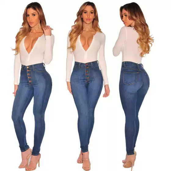 2026 Spring Fall South America North America eBay Shopify Factory Wholesale Slim High Waist Stretch Butt Lifting Denim Pants