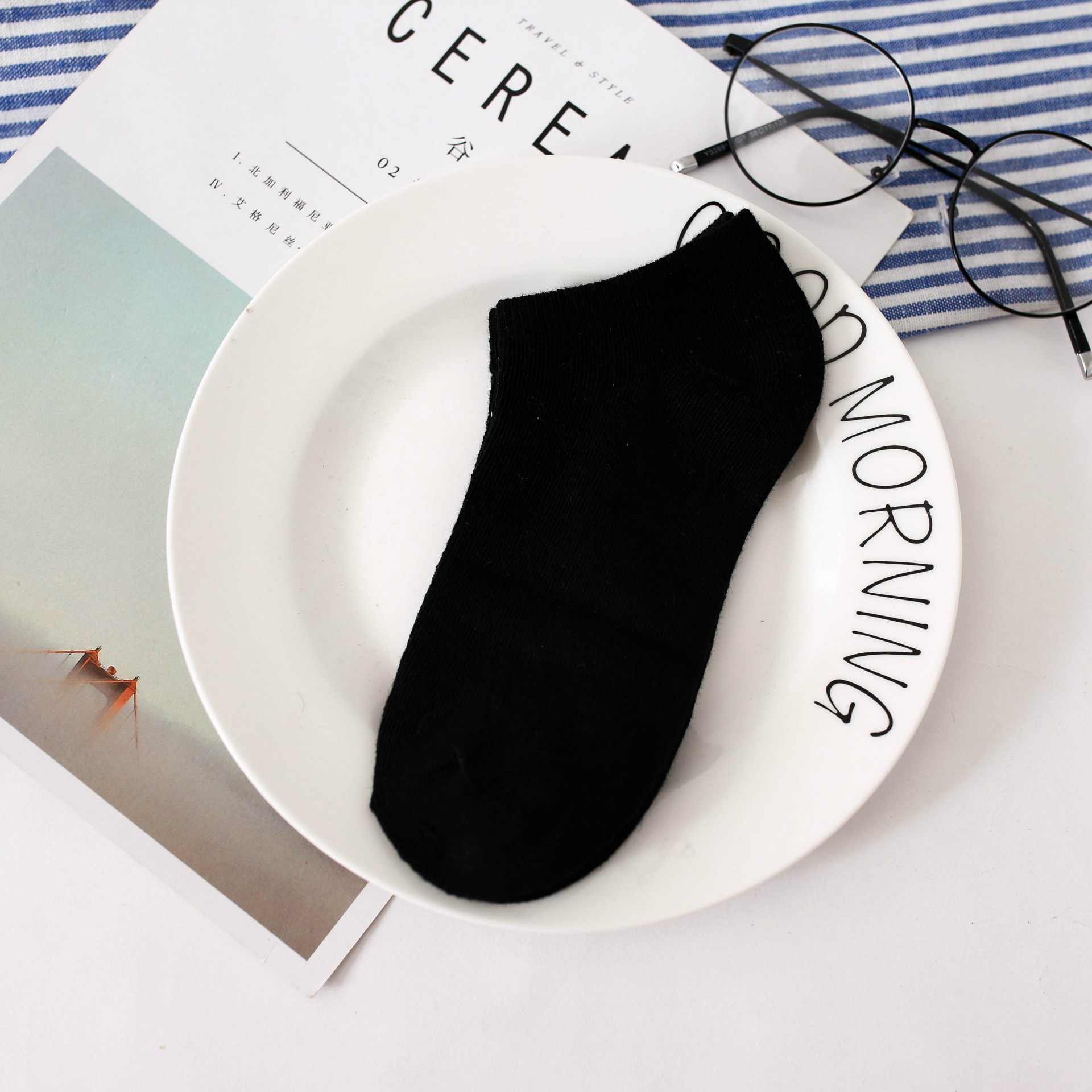 隐形浅口袜子爆款女船袜 女士赠品短袜 纯色彩色棉质女袜批发