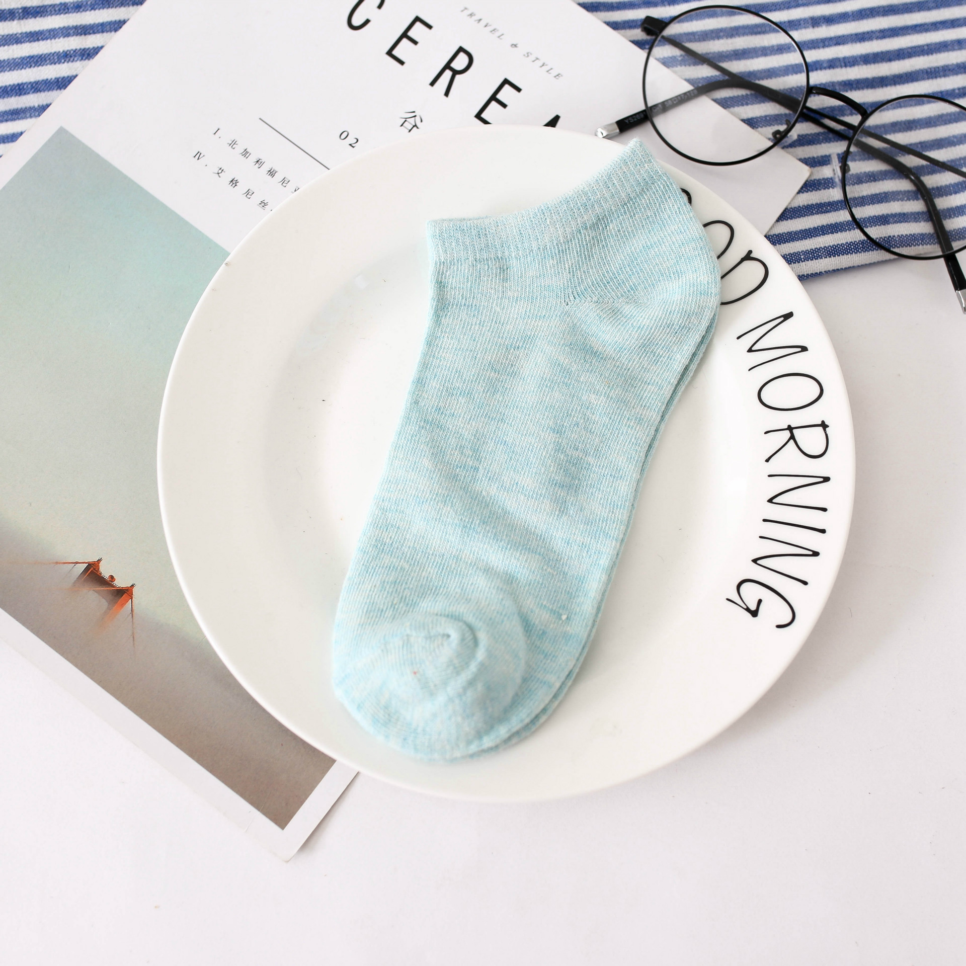 隐形浅口袜子爆款女船袜 女士赠品短袜 纯色彩色棉质女袜批发