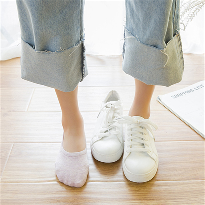 25春夏MJHP棉女士船袜透气吸汗纯色女袜隐形袜后跟硅胶防滑袜子