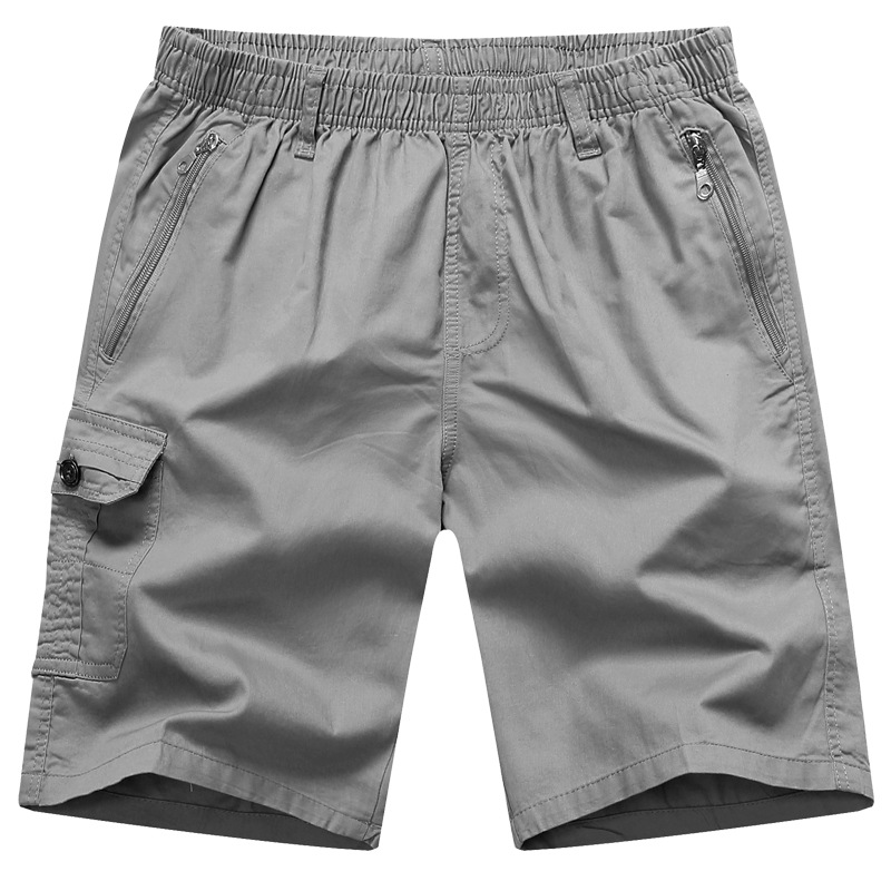 summer middle-aged five-point pants men's shorts casual larg...