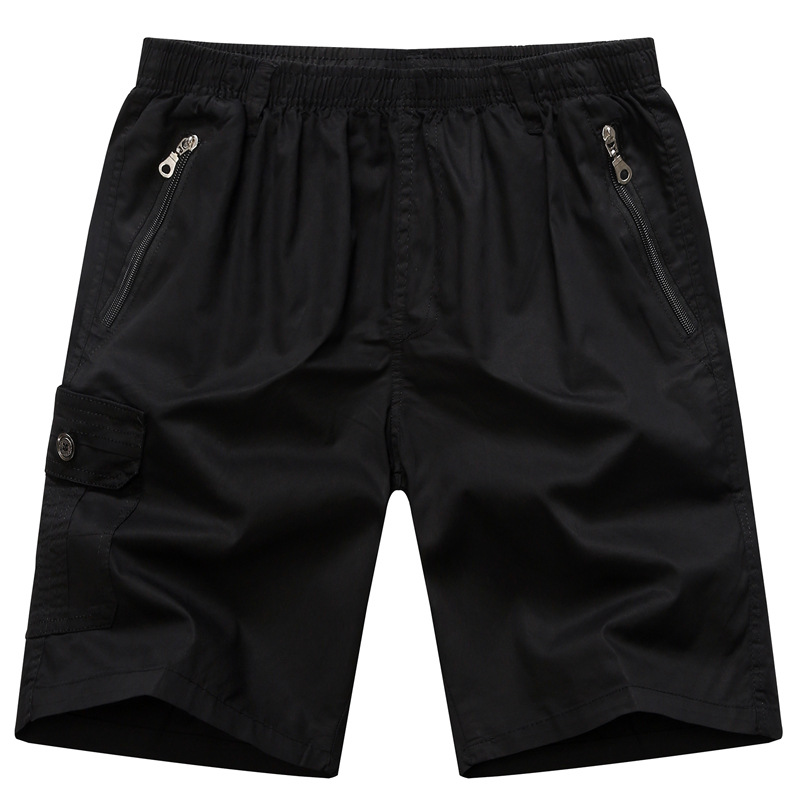 夏季中年五分裤男短裤休闲大码纯棉沙滩中裤宽松纯棉中老年批发5