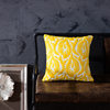 Cotton canvas embroidered Nordic simple sofa pillow yellow geometric living room bay window decorative cushion with core
