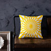 Cotton canvas embroidered Nordic simple sofa pillow yellow geometric living room bay window decorative cushion with core