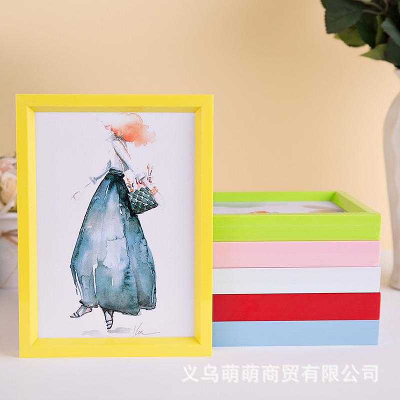 Creative PVC photo frame wall table combination button frame wholesale 5 inch 6 inch 7 inch a3a4 plastic photo frame