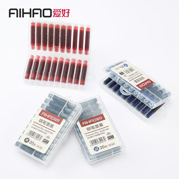 New Hobby Ink020 Fountain Pen Universal Ink Cartridge Replaceable Ink Cartridge Erasable Blue Red 20 Pieces Boxed
