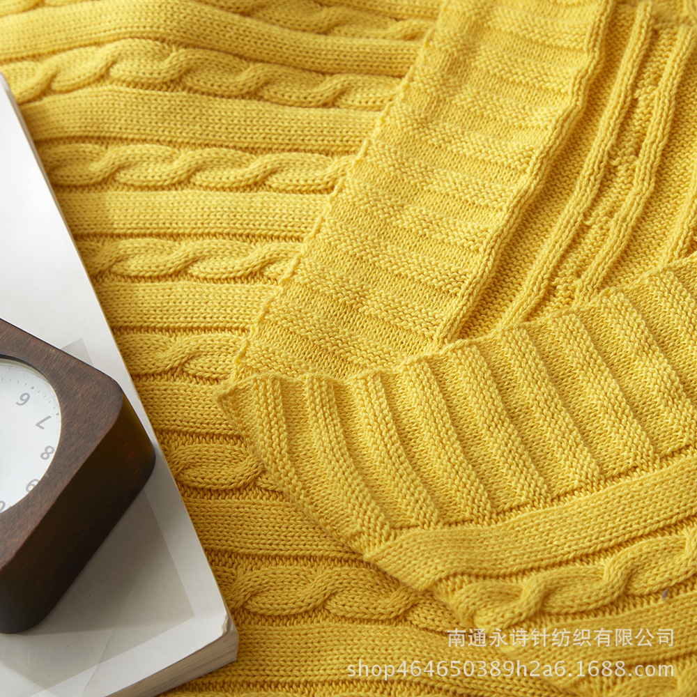 Knitted Blanket, Air Conditioning Cover Blanket, Sofa Decorative Blanket, Knitted Blanket, Yarn Blanket, Twist Blanket, Bed End Blanket, Nordic Style