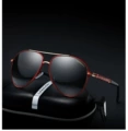 Bare mirror red gold frame + Black gray inner Blue Film lens 8738