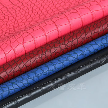 Antique large crocodile leather fabric 1.0cm tube fine grain leather stationery artificial leather vintage Matt leather wholesale