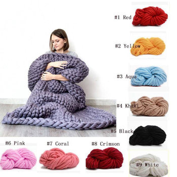 Cross-border supply Thumb Thumb Blanket Air Conditioning Blanket Wool Hand-woven Winter Blanket Acrylic Blanket