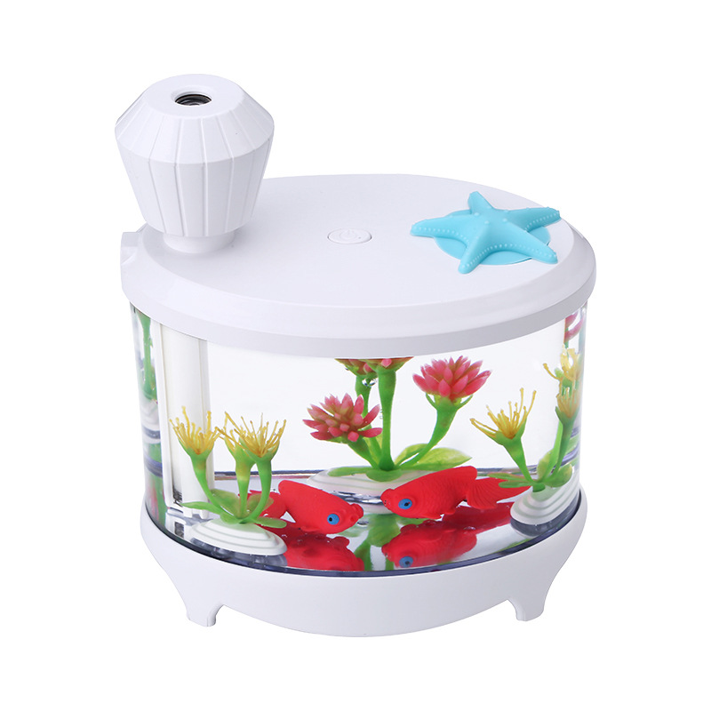 Cross-border creative aquarium fish tank humidifier household mini night light diy custom air humidifier manufacturers