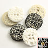 New four-eye resin button coat windbreaker shirt button in stock wholesale imitation rock button 10-25mm