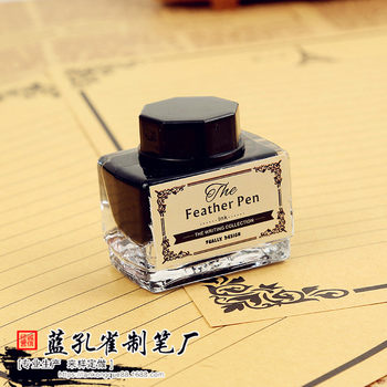 15ml hexagonal octagonal bottle cap retro Quill ink non-carbon non-blocking pen can add gold powder LOGO