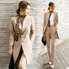 Suit Set 2025 Autumn New Arrivals Korean Style Slimming and Elegant Jacket + Slim-Fit Fashionable Trousers Two-Piece Set with Scarf for Women