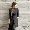 Suit Set 2025 Autumn New Arrivals Korean Style Slimming and Elegant Jacket + Slim-Fit Fashionable Trousers Two-Piece Set with Scarf for Women