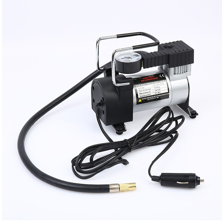 Cross-border single-cylinder metal air pump 12V car mini car tire pressure detection air pump factory outlet