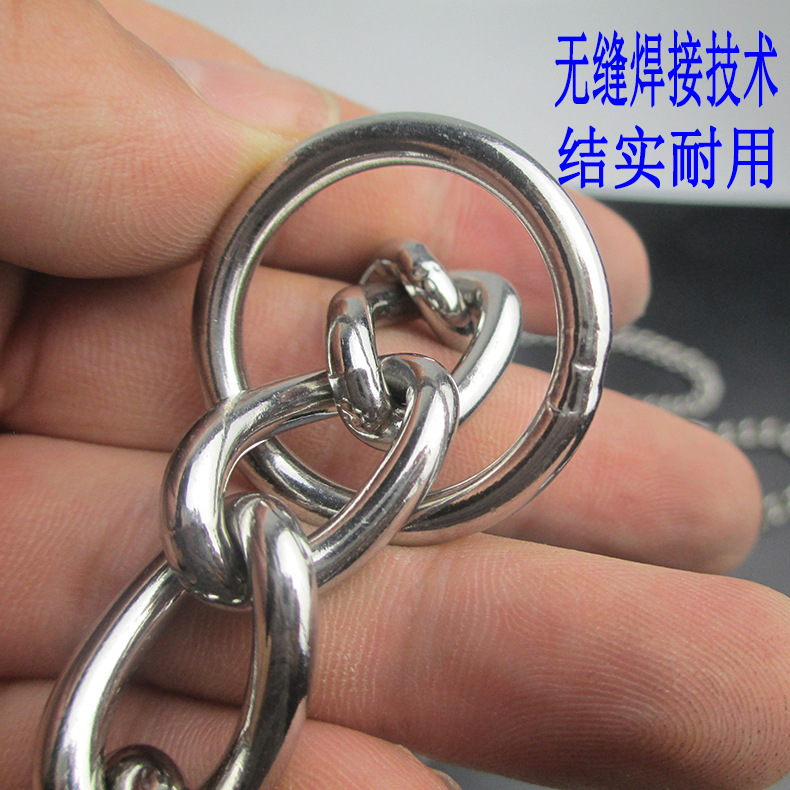 Wholesale twisted flower P chain collar three-ring stainless steel dog collar golden retriever small, medium and large dog seamless welded dog collar