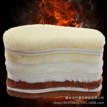 Warm insole men and women insole imitation rabbit fur fleece-lined insole thickened imitation wool warm insole batch