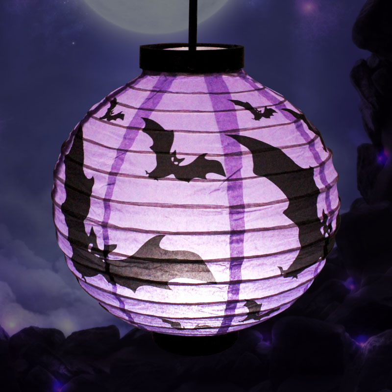 Halloween pumpkin paper lantern ghost festival haunted house site layout props portable lamp hanging Luminous lantern pendant
