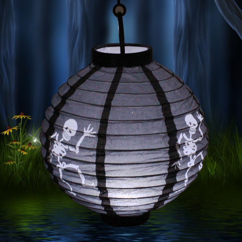 Halloween pumpkin paper lantern ghost festival haunted house site layout props portable lamp hanging Luminous lantern pendant