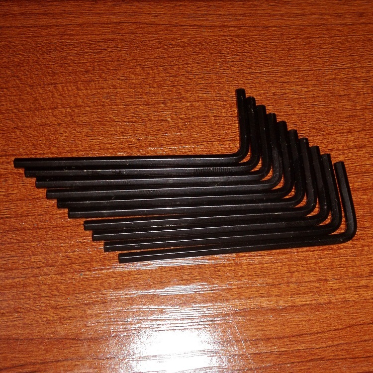 厂家产销小六角扳手紧锭螺丝扳手碳钢淬火L形手动扳手H2.5*18*56