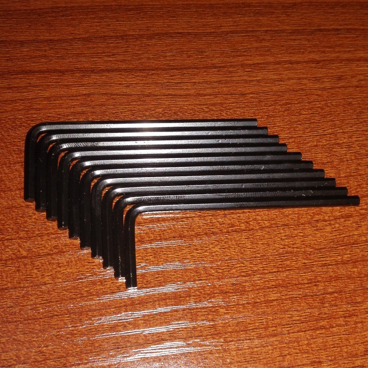 厂家产销小六角扳手紧锭螺丝扳手碳钢淬火L形手动扳手H2.5*18*56