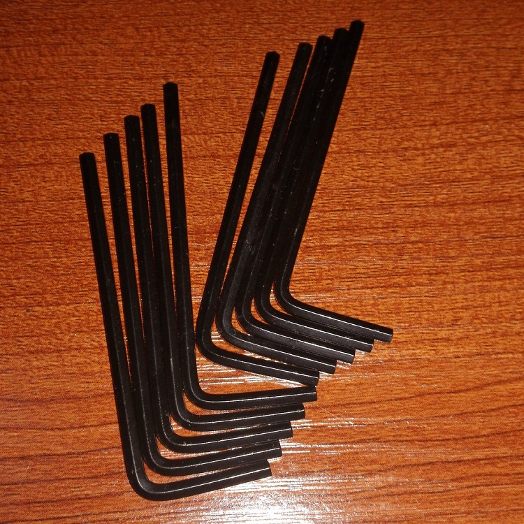 厂家产销小六角扳手紧锭螺丝扳手碳钢淬火L形手动扳手H2.5*18*56