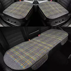 New car cushion buckwheat shell Four Seasons universal linen three-piece British-style comfortable breathable car cushion