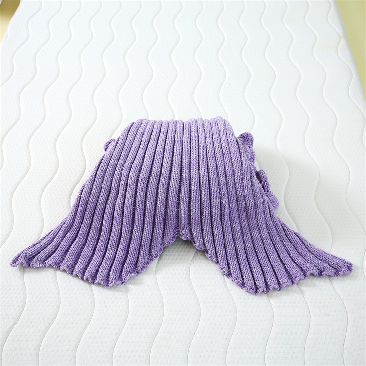 Summer Home Breathable New Hand-Knitted Nap Blanket Soft and Comfortable Mermaid Throw Blanket Sofa Blanket