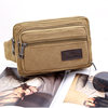 Men's Canvas Waist Bag Manufacturer Wholesale Outdoor Sports Multi-Functional Diagonal Small Square Bag Coin Purse Street Stall Supply