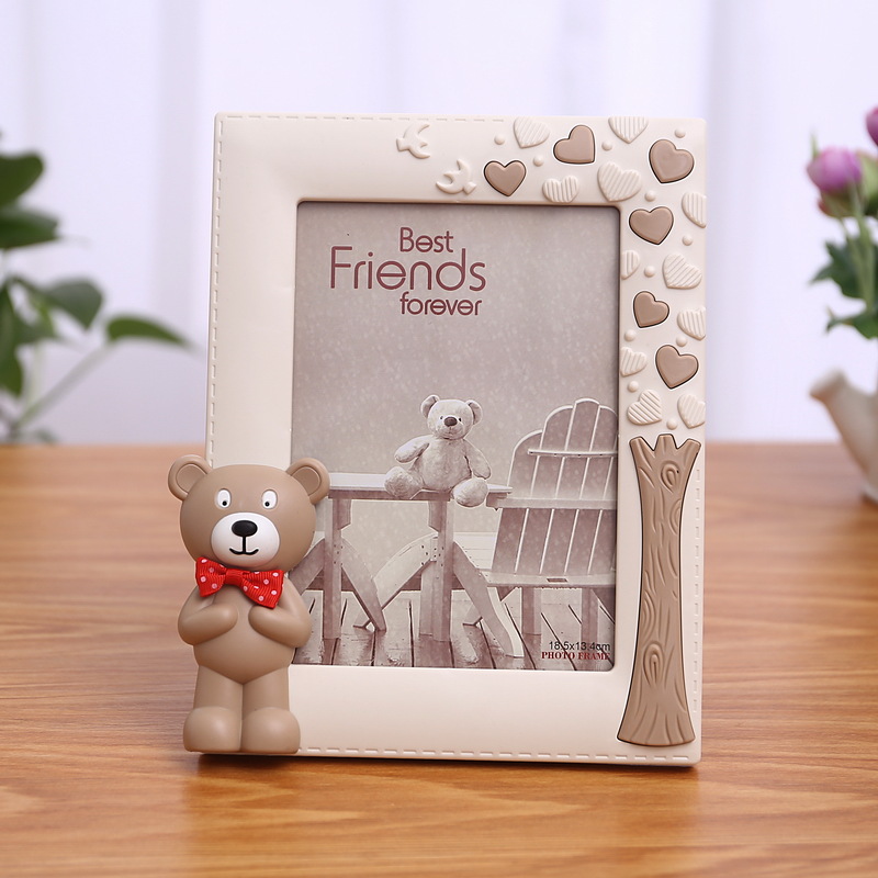 7-inch bear through 7-inch baby cute plastic photo frame decoration children's creative cute photo frame wholesale plastic can be placed