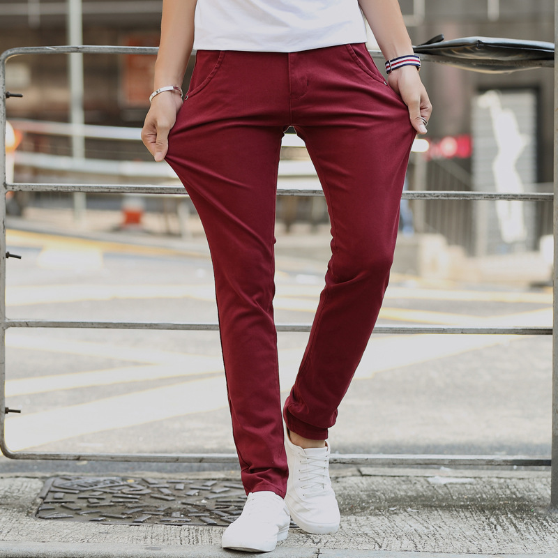 stretch cotton casual pants men's spring, summer and autumn...