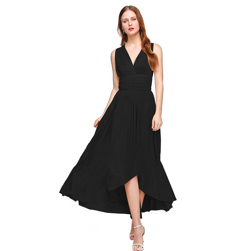 Cross Front Backless Bandage Dress Versatile Style Short Front Long Back Sexy Fit Perfect for Parties or Night Out