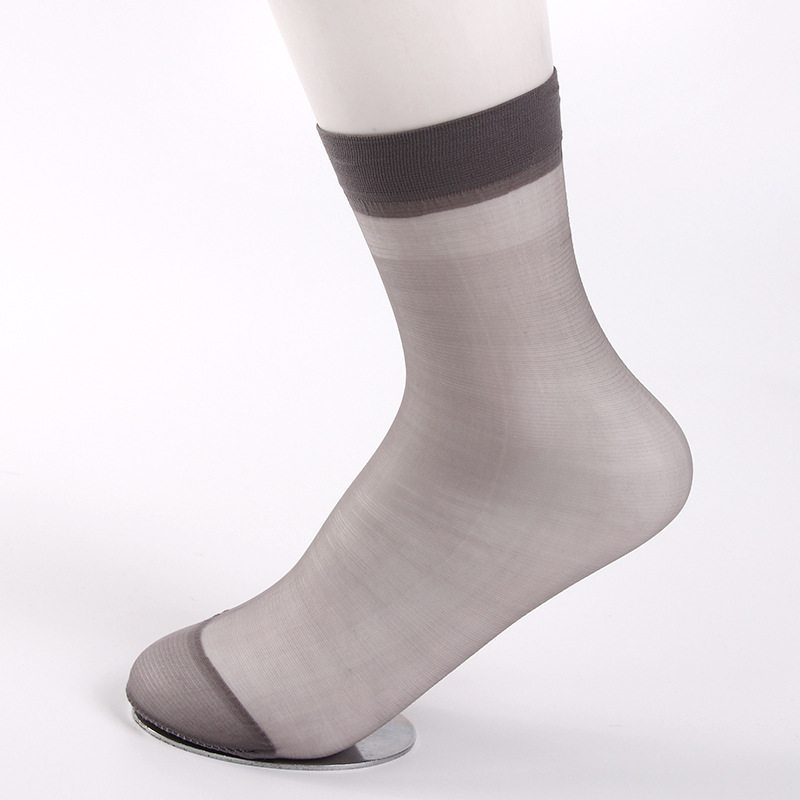 夏季超薄水晶丝透气丝袜 女士透明玻璃短丝袜爆款厂家批发