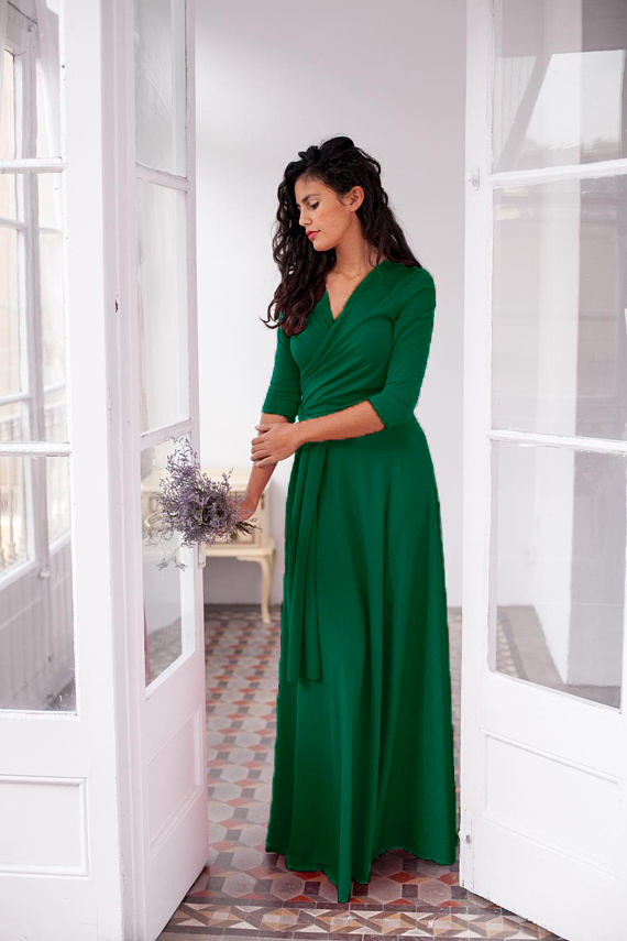 Cross Back Bandage Maxi Dress Versatile 3 4 Sleeve Adjustable Straps Sexy Fit Evening Wear Cocktail Party