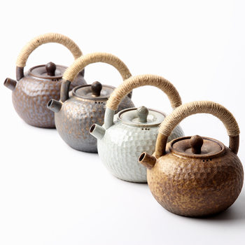 Ceramic Lifting Pot Japanese Style Vintage Tea Pot Stoneware Kung Fu Tea Set Teapot Single Pot Household Cool Water Kettle Electric Ceramic Pot