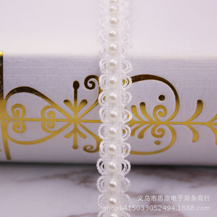 Spot handmade beaded lace pearl lace clothing collar luggage decorative barcode DIY accessories accessories